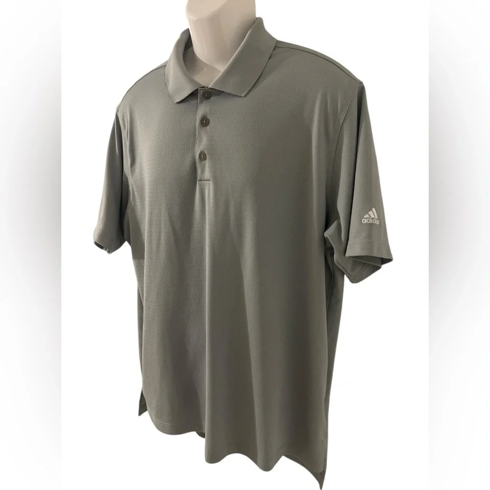 adidas Men’s Light Gray Golf Polo Shirt. Sz/XL.